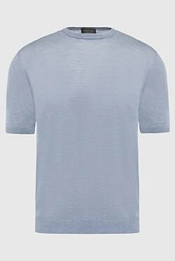 Short sleeve silk jumper gray for men