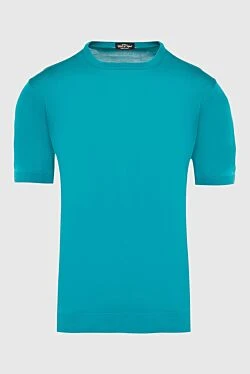 Short sleeve silk jumper green for men