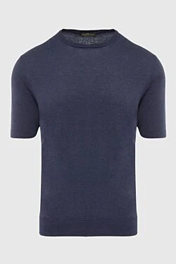 Men's short sleeve cotton jumper, purple