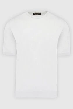 Cotton short sleeve jumper white for men