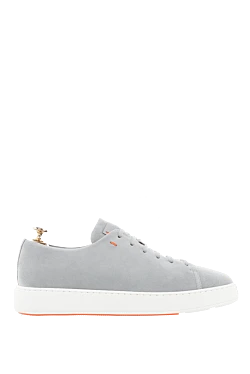 Gray nubuck sneakers for men