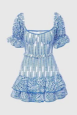 Сукня з бавовни та поліестеру блакитна жіноча