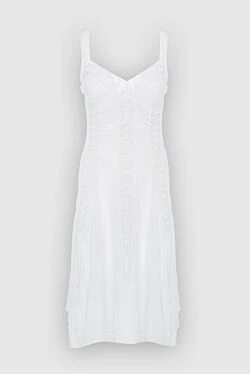 White cotton and polyester dress for women