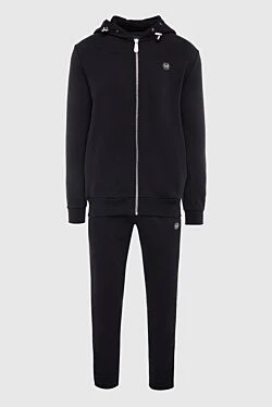 Sports suit for men made of cotton and polyester black