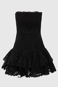 Black cotton and polyester dress for women