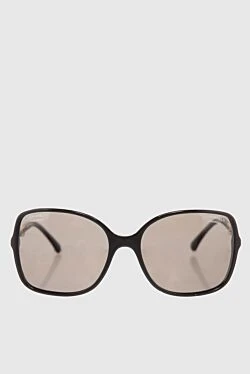 Brown women's square glasses with chain