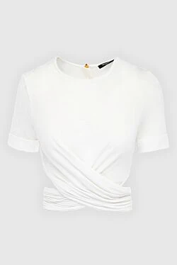 Top made of cotton and polyester white for women