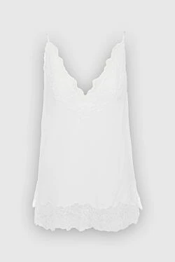 White silk top for women