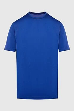 Blue cotton T-shirt for men