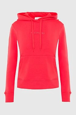 Pink cotton hoodie for women