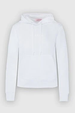 Cotton hoodie white for women