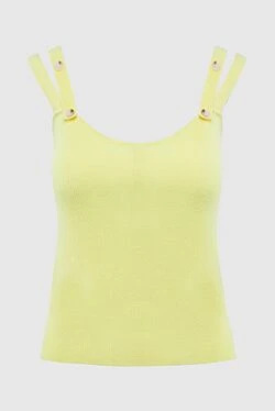 Women's yellow wool top