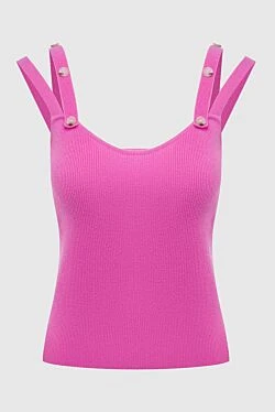Women's pink wool top