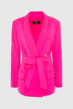 Double-breasted pink jacket in eco-style