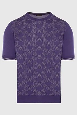 Silk short sleeve jumper purple for men