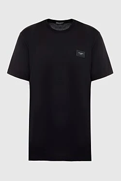 Black cotton T-shirt for men