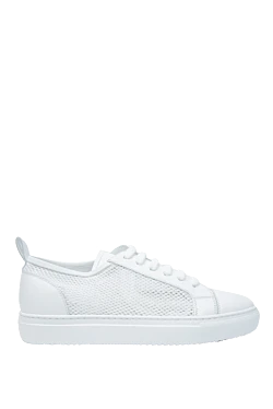 White leather sneakers for men