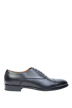 Men's black leather shoes