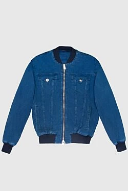 Denim jacket made of lyocell, polyester and polyurethane blue for men