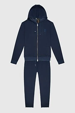 Men's silk sports suit blue