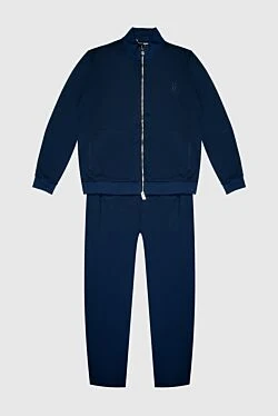 Sports suit for men made of silk blue