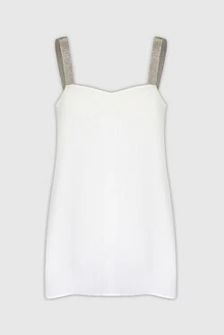 White silk top for women