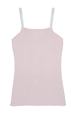 Top made of pink silk for women