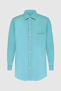 Рубашка із льону блакитна чоловіча