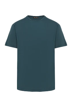 Green silk and cotton T-shirt for men