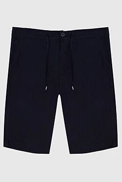 Мужские джинсовые шорты navy с удобным регулируемым поясом (уценка)