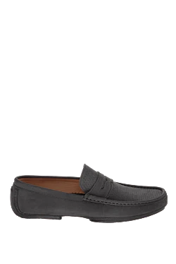 Men's nubuck moccasins in black