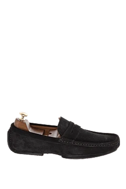 Men's nubuck moccasins in black