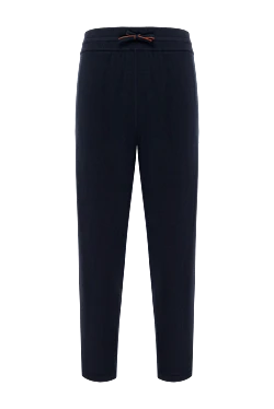 Blue cashmere pants for men