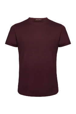 T-shirt made of silk and cotton purple for men