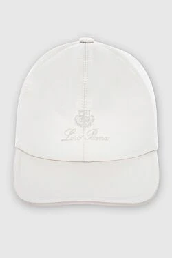 White polyamide cap for men