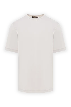 Классическая белая футболка мужская из натуральной ткани