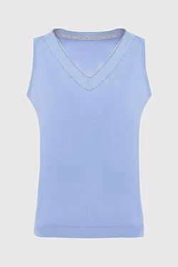 Women's blue cotton top