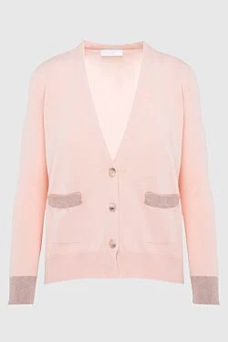 Pink cotton cardigan for women