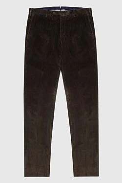 Brown corduroy pants with fleece for men