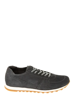 Gray suede sneakers for men