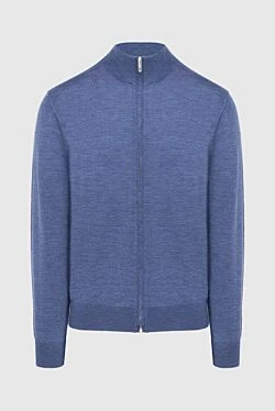 Трикотажний кардиган із кашеміру та шовку з коміром стійкою