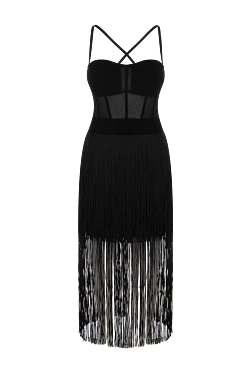 Dress made of nylon and polyester black for women