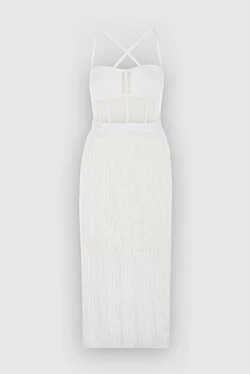 Dress made of nylon and polyester white for women