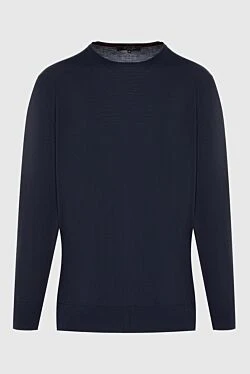 Long sleeve woolen sweater for men blue