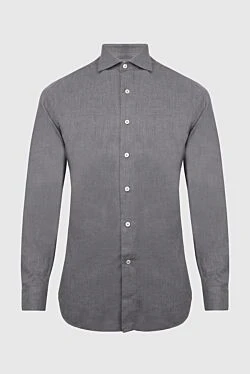 Gray cotton shirt for men