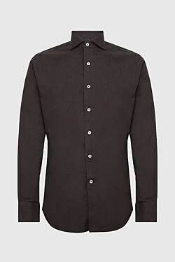 Brown cotton shirt for men