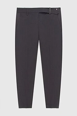 Women's grey trousers with a belt