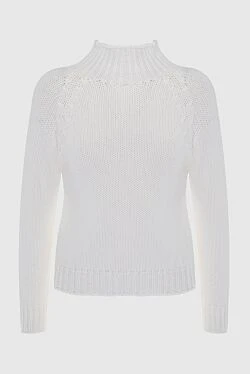 White wool jumper for women