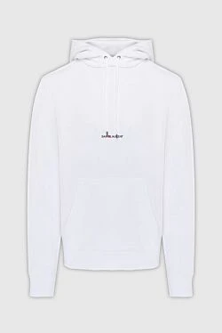 Hoodie for men made of cotton white