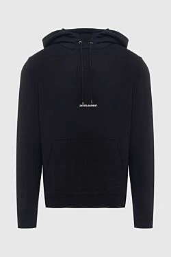 Hoodie for men made of cotton black